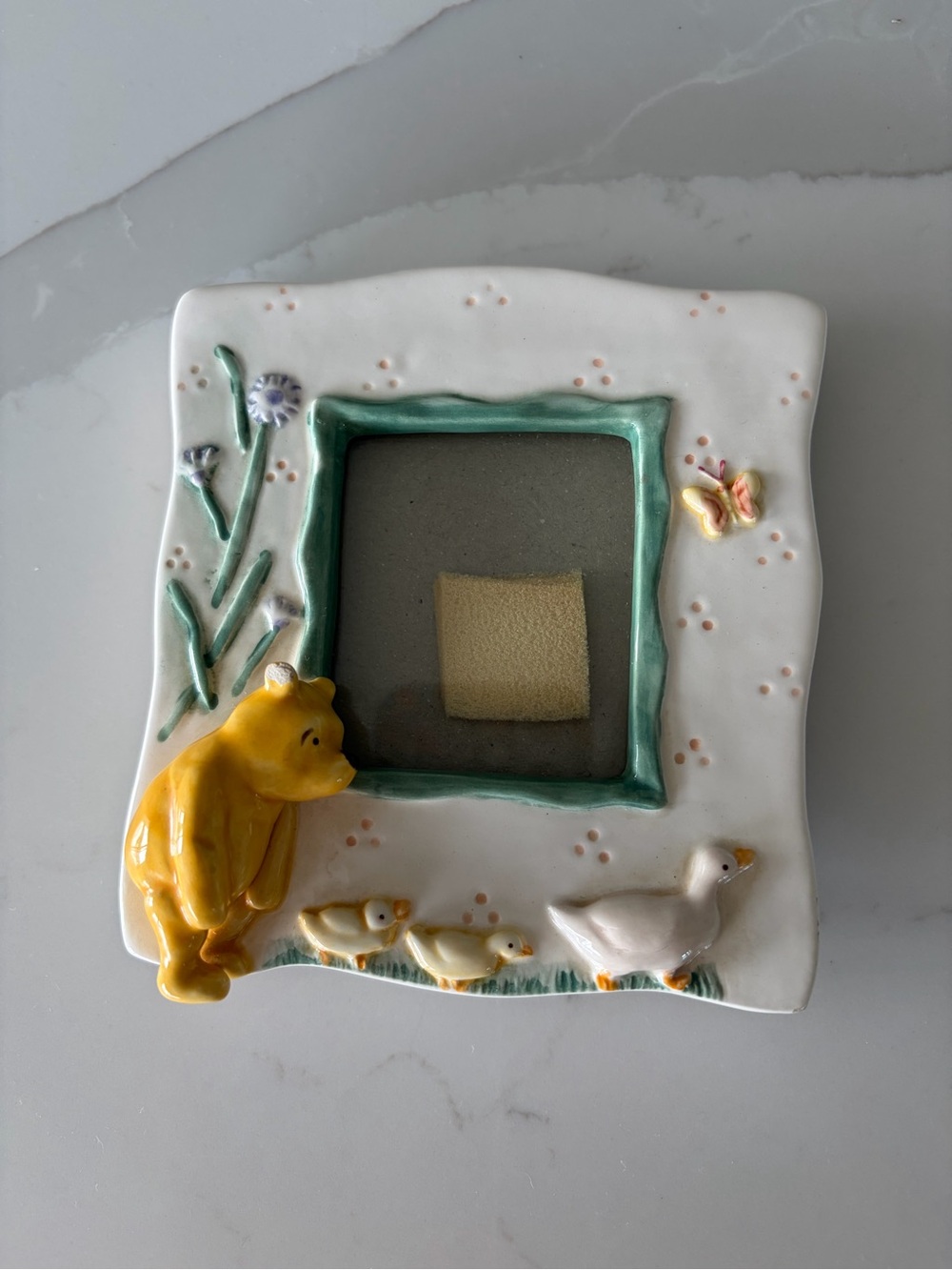 Vtg 90s y2k Charpente Classic Winnie the Pooh & ducklings nursery Photo Frame